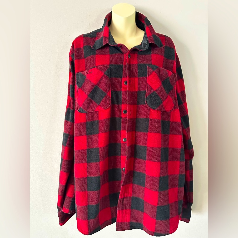 Wrangler Red and Black Plaid Fleece Jacket